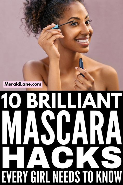 10 Genius Mascara Hacks Every Girl Needs to Know | From learning how to apply mascara, to the best mascaras for fullness and volume, to hacks to prolong your mascara to avoid dried out and clumpy messes, and so much more, this post has tons of makeup hacks to make your eyes pop! Learn how to get beautiful, TikTok worthy, longer lashes without falsies in minutes. We've also included our fave drugstore mascara plus tips for using clear mascara on your brows and for a no makeup makeup look! Mascara Tips And Tricks, Makeup Hacks Mascara, Dry Mascara, Plastic Surgery Gone Wrong, Mascara Hacks, Maybelline Falsies, Apply Mascara, Clear Mascara, Drugstore Mascara