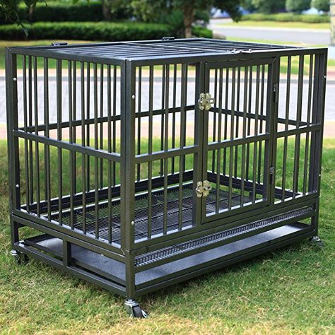 Metal Dog Kennel, Airline Pet Carrier, Heavy Duty Dog Crate, Outdoor Dog House, Kennel Ideas, Puppy House, Cat Cage, Pet Playpen, Pet Kennels