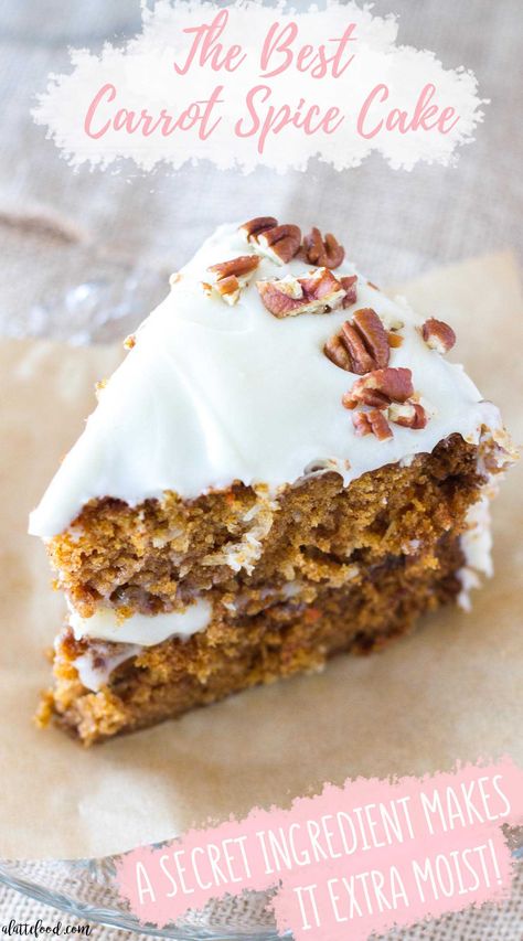 Super Moist Carrot Cake, The Best Cream Cheese Frosting, Best Cream Cheese Frosting, Spice Cake Recipe, Carrot Puree, Moist Carrot Cake, Cake Carrot, Homemade Carrot Cake, Carrot Spice Cake