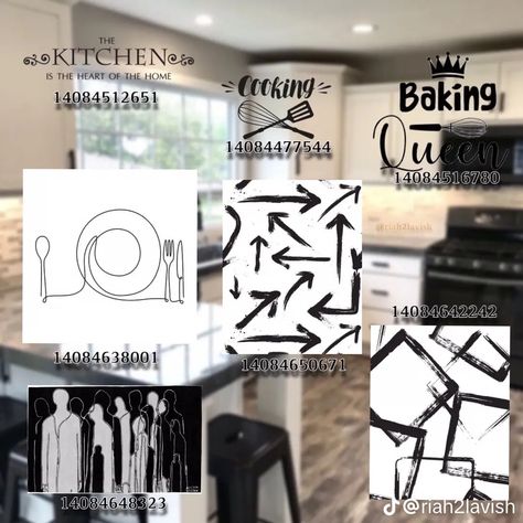 Dining Room Codes Bloxburg, Bloxburg Dinning Room Decals Codes, Bloxburg House Decals Kitchen, Bloxburg Dining Room Picture Codes, Bloxburg Decals For Kitchen, Live Laugh Love Bloxburg Decal, Kitchen Bloxburg Codes, Wall Decor Decals Bloxburg, Kitchen Backsplash Decal Codes Bloxburg