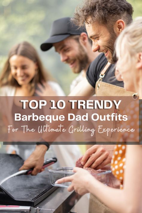 Get ready to flip burgers and sizzle steaks with the perfect BBQ Dad outfit. Our pin showcases the ultimate in comfortable, stylish, and functional attire for the king of the grill. From the apron to the must-have accessories, we have your look covered. #BBQDad #GrillMaster #DadStyle #BarbequeOutfit Bbq Dads Outfit, Bbq Dad Outfit, Bbq Dad Outfit Spirit Week, Barbeque Outfit, Barbecue Outfit, Dad Outfits, Funny Aprons, Retro Apron, Bbq Apron