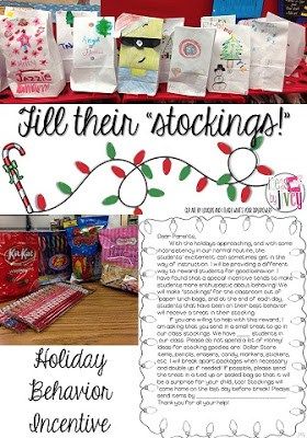 Fill their stockings for good behavior - great incentive (Ideas By Jivey) Presents To Make, Winter Lesson Plan, Close Reading Strategies, Mentor Sentences, Behavior Incentives, Christmas Units, Visual Schedules, Christmas Reading, Holiday Classroom