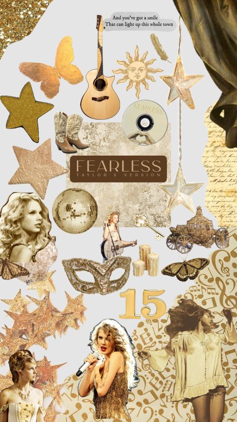 Fearless Era Hair, Taylor Swift Fearless Decorations, Fearless Taylor Swift Symbols, Fearless Era Aesthetic, Fearless Era, Taylor Swift Fearless Era, Taylor Swift Fearless, Taylor Swift Posters, Preppy Wallpaper