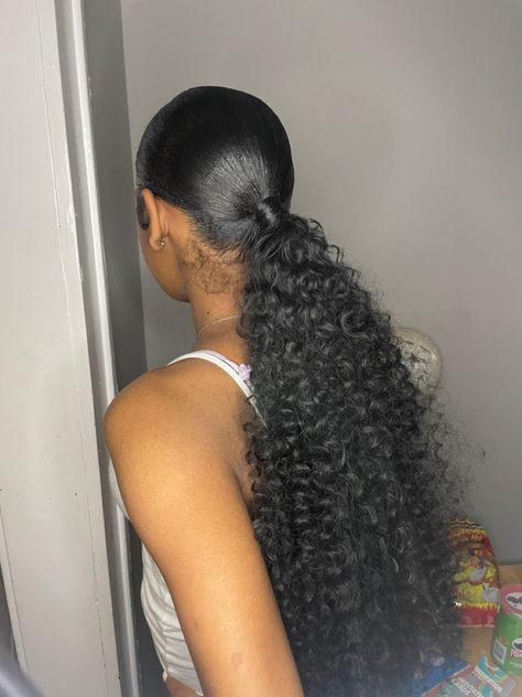 Graduation Hairstyles With Cap, Low Ponytail Hairstyles, Slick Ponytail, Curled Ponytail, Black Ponytail, Slicked Back Ponytail, Weave Ponytail Hairstyles, Sleek Ponytail Hairstyles, Black Ponytail Hairstyles