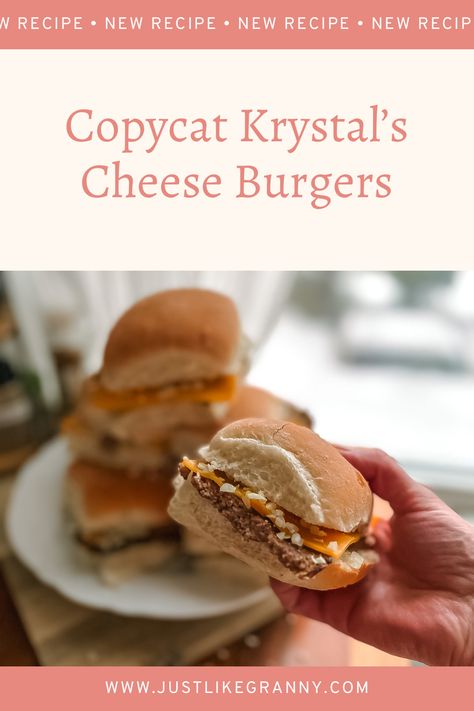 Krystal Burger Recipe Copycat, Krystal Sliders Recipes, Homemade Krystal Burgers, Copycat Krystal Burgers, Krystal Burgers Recipe Sliders, Krystal Sliders, Krystal Burgers, Krystal Restaurant, Krystal Burger