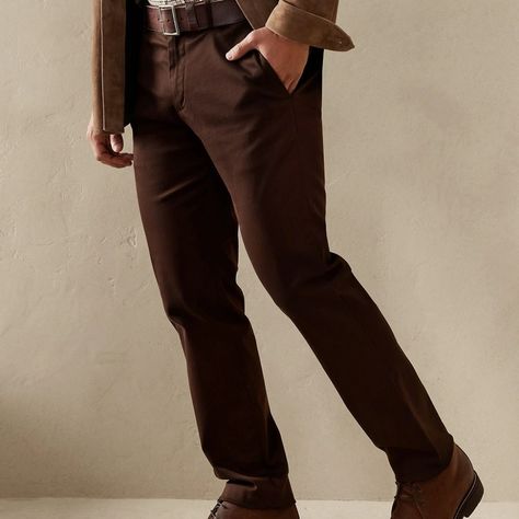 Burgundy Tailored. Performance. Rapid Movement Chinos Are Built For Everyday, Designed To Do More Thanks To A High-Stretch Fabric That Repels Stains, Resist Wrinkles, And Is Equally Sturdy And Soft. High-Stretch, Wrinkle-Resistant, Stain-Resistant Front And Back Pockets. Zip Fly With Hook-And-Bar Closure. Belt Loops. Produced In A Facility That Runs P.A.C.E. Gap Inc.'S Program To Educate And Empower Women In The Communities Where Our Products Are Made. Slim Fit: Mid-Rise. Slim Through Thigh. 90% Brown Chinos, Cotton Casual Pants, Cream Pants, Chino Pants Men, Straight Fit Pants, Khaki Pants Men, Linen Blend Pants, Slim Fit Chinos, Cotton Chinos