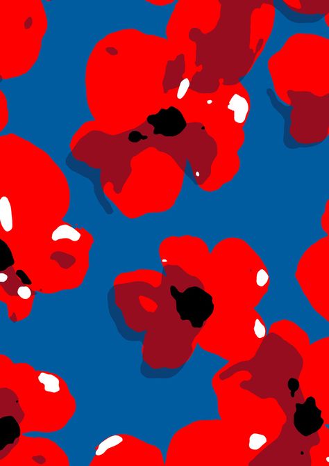 #minakani #flowers #poppy #pop #pattern Flowers Pattern Illustration, Flower Pattern Design Prints, Flowers Poppy, Flower Print Pattern, Red Girl, Poppy Pattern, Flowers Fabric, 캐릭터 드로잉, Trendy Flowers