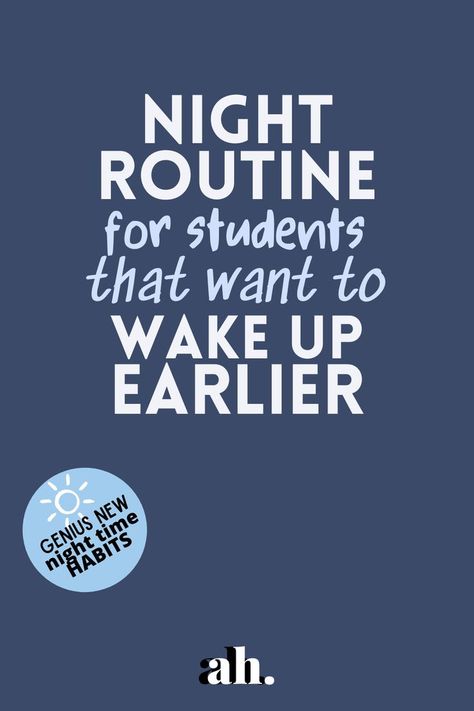 This is my favorite college night routine that I believe every student should try! Get rid of long nights and stressful mornings as a college student. Be prepared for college life every single day with these night time habits! Routine For College Students, College Night Routine, College Student Humor, College Student Gifts Christmas, College Notes Organization, Create New Habits, Wake Up Earlier, Time Management College, College Note Taking