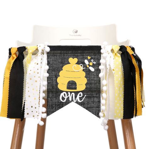 PRICES MAY VARY. 🐝I AM A BIRTHDAY BANNER - i am a beautiful Bee highchair banner, born in the hard work of the workers, i am made up of high quality linen, cloth and twine, made by hand-woven. i am a product that carefully brings surprise for baby's birthday party. 🐝MISSION AS A BANNER - don't underestimate me！i can bring a lot of fun to your birthday party！and I can be reused in this life， i can not only decorate your birthday party, i can also be used as a photo prop or as a background decor Bumble Bee First Birthday, Fun To Bee One, Bee First Birthday, First Birthday High Chair Banner, Bee Themed Birthday Party, First Birthday High Chair, Bee Banners, Birthday High Chair, Bee Birthday Party