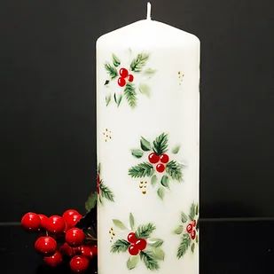 Winter Candle Painting, Holiday Candle Painting, Wax Painted Candles Diy, Painting On Candles Easy Diy, Candle Painting Ideas Christmas, Diy Painted Candles, Christmas Candles Painting, Painted Candles Diy, Drawing On Candles