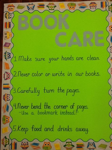 Book Care Rules for Elementary Students Book Care Rules, Library Rules For Kids, School Library Rules, Keep Silence Poster For Library, Library Rules Poster, Elementary School Library Rules, Slam Book, Library Rules, Book Bulletin Board