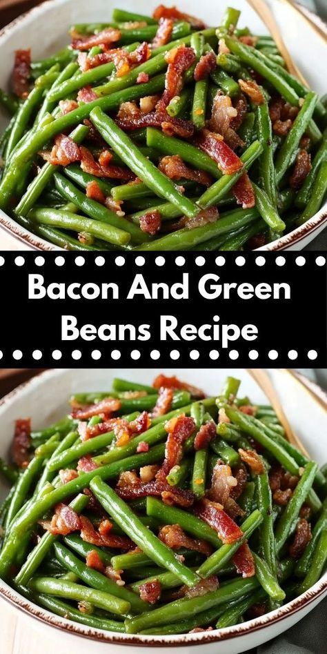 Searching for a crowd-pleasing side for your next gathering? This Bacon and Green Beans recipe is not only quick to make but also bursting with flavor. It’s an ideal choice for easy dinner ideas. Thanksgiving Green Beans, Fresh Green Bean Recipes, Green Beans With Garlic, Garlic Green Bean Recipes, Casseroles Recipes, Beans With Bacon, Yummy Casserole Recipes, Green Beans Recipe, Lemon Green Beans