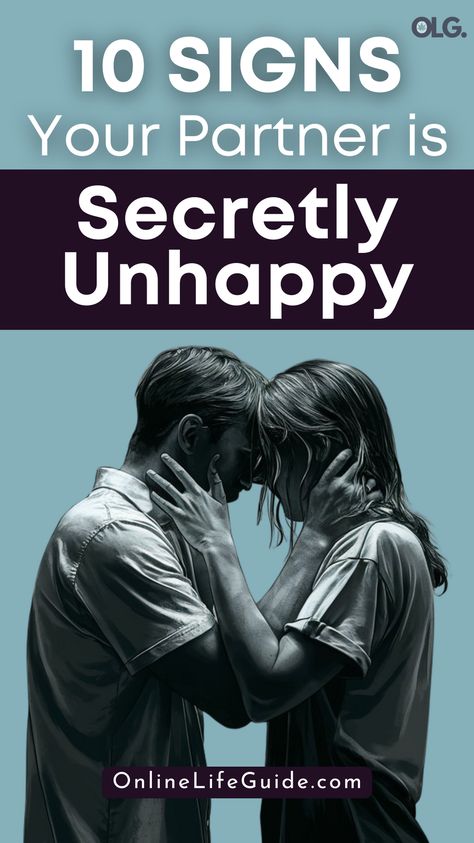 Is your partner acting a little off lately? Notice subtle changes in their behavior? This guide reveals the 10 most common signs that your partner might be feeling unhappy in the relationship or in general. Don't let unspoken feelings damage your relationship. Learn how to open up and support each other through these tough times. Relationship Mistakes, Feeling Unwanted, Feeling Disconnected, Highly Sensitive People, Life Guide, Support Each Other, Small Acts Of Kindness, Bad Relationship, Romantic Gestures