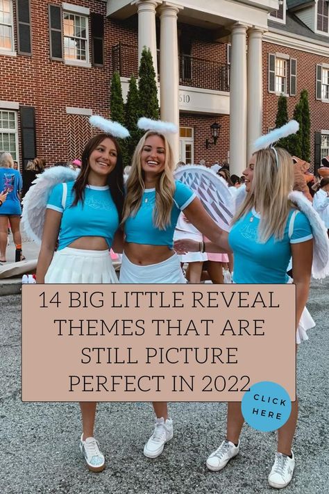 The Big Little reveal themes are a big part of sorority greek life! Depending on your sorority, you will get to choose a theme both you and your little enjoy. Cute Big Little Reveal Themes, Big Sister Reveal, Big Little Reveal Themes, Sorority Reveal Shirts, Big Little Sorority Shirts, Big/little Baskets, Sorority Themes, Big Little Basket, Big Little Sorority