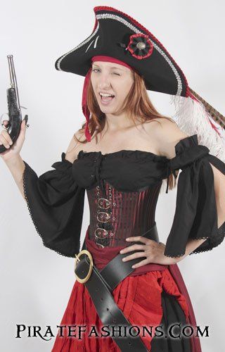 Here be the latest in pyrate fashions, to high light the new Corset Dress. This be a real treasure, with a sense of elegance. Suggested Color Combination: White Corset Dress Outfit, Pirate Scarf, Pirate Blouse, Female Pirates, Pirate Festival, Pirate Garb, Pirate Wedding, Pirate Dress, Pirate Costumes