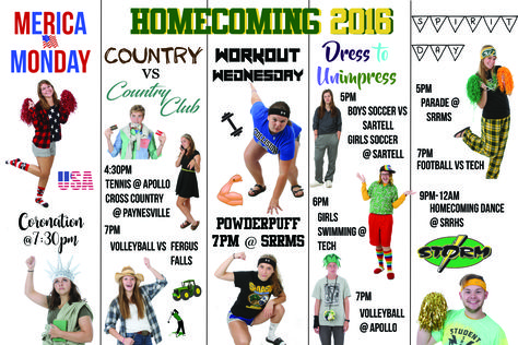 Homecoming Dress Up Days Poster Student Council High School Dress up Week Homecoming Dress Up Days Ideas, Homecoming Dance Ideas Theme, Dress Up Day Themes, Homecoming Days Spirit Weeks, Hoco Dress Up Days Ideas For School, Highschool Dress Up Days, Frat Vs Farmer Spirit Week, Fun Dress Up Days For School, School Spirit Dress Up Days