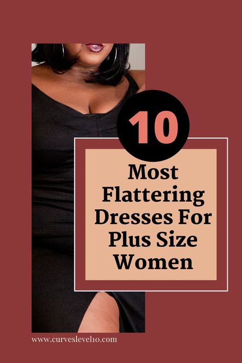 Nothing better than a lovely dress that suits your body type and enhances your best attributes. These are some excellent tips that I have been able to collect here and there to find out the 10 Most Flattering Dresses for Plus Size Women. #plussize styletips #flatteringoutfitsforplussize ##outfitsforoverweightwomen #chubbygirloutfits #fashiontipsandtricksplus size Long Dresses For Chubby Ladies, Dresses For Fat Woman, Most Flattering Dresses Body Types, 160 Pound Woman Looks Like, Size 10 Women Outfits Body Types, 2xl Women Plus Size Outfits, 170 Pounds Women, Flattering Dresses For Plus Size, Plus Size Elegant Dresses Classy