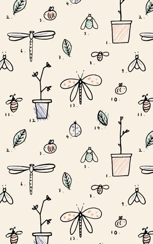 Bug Doodles Simple, Simple Insect Drawing, Insect Doodles Easy, Yearbook Doodles, Simple Pen Sketches, Cute Scribbles, Insect Doodles, Bug Doodles, Garden Doodles