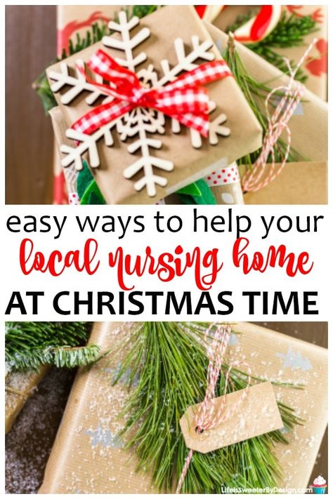 10 Ways to Help Your Local Nursing Home This Holiday Season - Life is Sweeter By Design Christmas Gifts For Homeless, Christmas Card For Nursing Home, Christmas Ideas For Nursing Homes, Gifts To Make For Nursing Home Residents, Nursing Home Resident Christmas Gifts, Nursing Home Donation Ideas, Nursing Home Resident Gifts, Christmas Gift Ideas For Nursing Home Residents, Resident Christmas Gifts