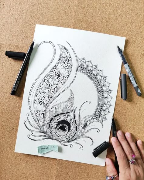 Mandala Unique Design, Rakhi Mandala Art, Instagram Drawing Ideas, Mandala Art Ideas Creative, Mandala Sketch, Mandala Book, Pen Work, Easy Mandala Drawing, Pencil Sketch Images