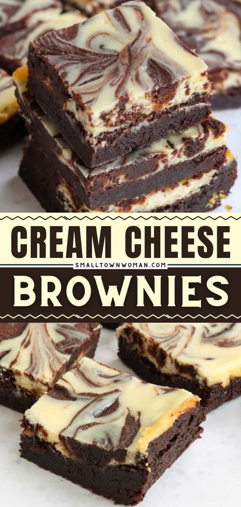 Cream Cheese Brownies, easy cream cheese brownies, chocolate dessert Easy Cream Cheese Brownies, Brownie Recipe From Scratch, Easy Brownie Recipe, Cream Cheese Swirl, Easy Brownie, Cheese Brownies, Cream Cheese Brownies, Cream Cheese Desserts, Creme Dessert