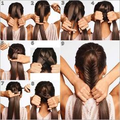 How to Make Classy Fishtail Braid Hairstyle | www.FabArtDIY.com LIKE Us on Facebook ==> https://www.facebook.com/FabArtDIY Fish Plait, Hair Braid Diy, Hair Goal, Fishtail Braid Hairstyles, Different Braids, Braiding Your Own Hair, Gym Hairstyles, Fishtail Braid