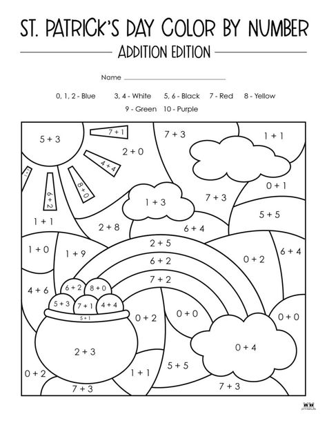 St Patrick’s Day Color By Number, St Patricks Day Worksheets 2nd Grade, Free Printable Color By Number Pages, Free Printable St Patricks Day Crafts, Homeschool St Patricks Day, St Patricks Day In The Classroom, Free Printable St Patricks Day Activities, St Patricks Day Activity Sheets, Spring Color By Number Free