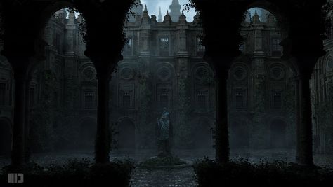 courtyard, - the matte department - on ArtStation at https://www.artstation.com/artwork/2x8nv Baba Jaga, Medieval Aesthetic, Wallpaper Estetika, Dark Castle, Castle Aesthetic, Concept Art World, Gothic Wallpaper, Spring Wallpaper, Gothic Aesthetic