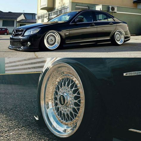 Slammed Mercedes, C300 Coupe, Amg Benz, Mercedes C180, Mercedes Benz C180, Mercedes C63 Amg, Slammed Cars, Chrome Rims, Classic Mercedes