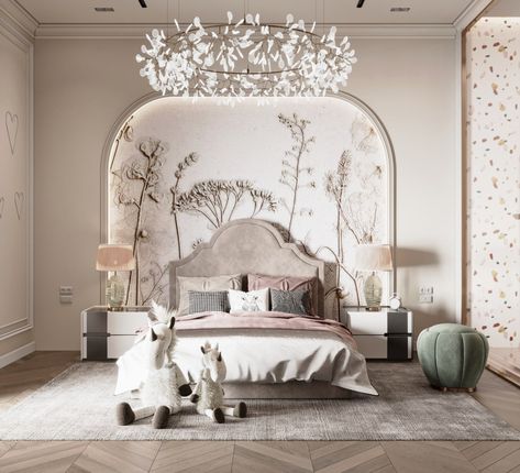 Girl bedroom :: Behance Bedroom Behance, Classical Interior, Daughter Bedroom, Kids Bedroom Designs, Kids Bedroom Design, Master Room, Classic Bedroom, Girl Beds, Modern Bedroom Design