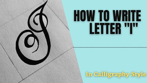 In this video you can learn how to write letter "I" In Calligraphy style with some simple steps I In Calligraphy, Beautiful Cursive Handwriting, Cursive Handwriting Practice, Calligraphy For Beginners, Cursive Handwriting, Calligraphy Styles, Handwriting Practice, Letter I, Letter Writing