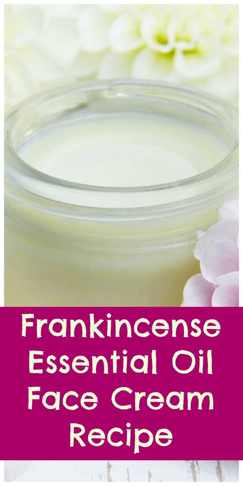 Frankincense Anti Aging, Anti Aging Cream Recipe, Face Cream Diy, Face Cream Recipe, Diy Face Cream, Essential Oils For Face, Face Cream For Wrinkles, Homemade Face Cream, Diy Cream