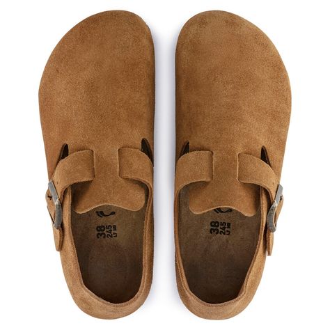 London Suede Leather Women Birkenstock, Boston Shoes, Birkenstock London, Women's Shooting, Birkenstock Women, Walking Boots, Fishing Outfits, Eva Sole, Hip Bag