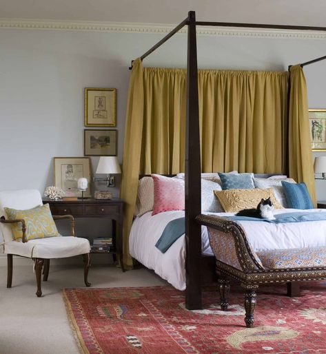 Home of the Year | Andrea Schumacher Interior Design Poster Bed Canopy, Romantic Bed, Bedroom Interiors, Four Poster Bed, Eclectic Bedroom, Four Poster, Poster Bed, Bed Canopy, Romantic Bedroom