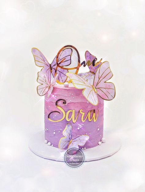 2nd Birthday Cake Girl, Butterfly Cake Design, Baby Dedication Cake, Butterfly Baby Shower Cake, Butterfly Theme Cake, Christening Cake Girls, Butterfly Birthday Decorations, Dedication Cake, Ombré Cake