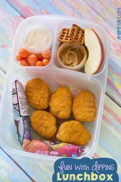 Dipping Fun Lunchbox - 9 Fun and Easy Lunchbox Ideas - really cute, fun, and quick to put together - all of these school lunch box ideas are centered around a different theme! Bento lunches, here I come! Fun Kid Lunch, Kids Lunch Box Meals, Kindergarten Lunch, Kids Packed Lunch, Preschool Lunch, Easy Lunch Boxes, Ideas Lunch, Healthy Lunches For Kids, Toddler Lunches