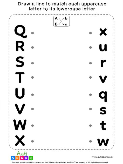 Uppercase and Lowercase Matching Worksheets By - AutiSpark Capital And Small Letters Activities, Capital And Small Letters Worksheets, Uppercase And Lowercase Matching, Matching Uppercase And Lowercase Letters, Teach Letter Recognition, Letter Matching Worksheet, Capital And Small Letters, Teaching Letter Recognition, Alphabet Flash Cards Printable