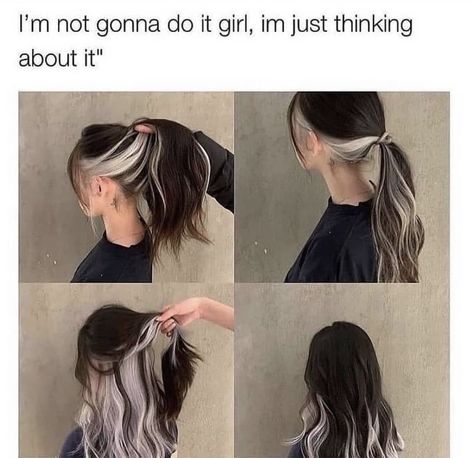 Hair Color Underneath, Peekaboo Hair, Beautiful Gray Hair, Brown Hair With Blonde Highlights, Brown Blonde Hair, Grey Hair Color, Hair Dye Colors, Hair Inspiration Color, Hair Inspo Color