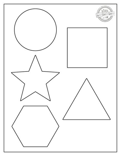 Shape Coloring Pages Coloring Shapes Free Printable, Shapes Outline Free Printable, Shape Coloring Pages Free Printable Preschool, Shape Coloring Pages Free Printable, Colour The Shapes Worksheet, Shape Outlines, Shapes Coloring Pages, Free Printable Alphabet Worksheets, Shape Coloring Pages