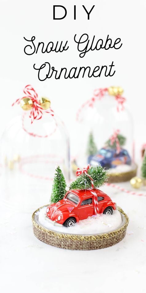 Hot Wheels Crafts, Crafts Made With Toilet Paper Rolls, Globe Ornaments Diy, Snow Globe Ornaments Diy, Diy Snow Globe Ornaments, Advent Themes, Christmas Diy Ornaments, Hot Wheels Diy, Ornaments Diy Kids