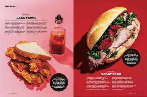 Food Design Photography, Food Publication Design, How To Food Photography, Lifestyle Magazine Design, Food Magazine Layout Design Creative, Food Layout Design, Food Editorial Design, Food Magazine Layout Design, Sandwiches Photography