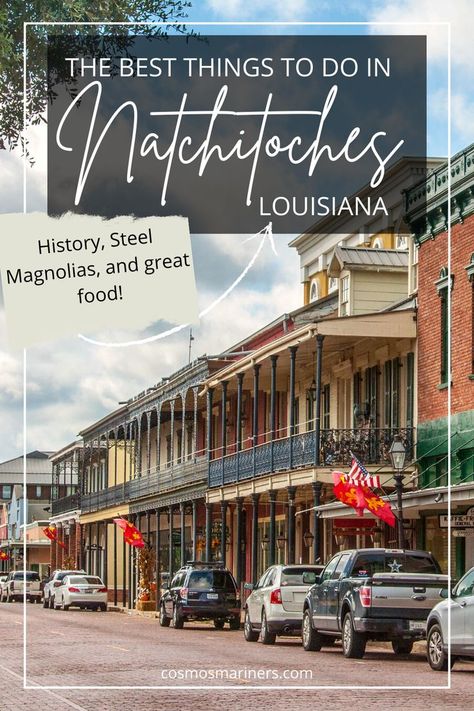 Natchitoches, LA, is filled with fascinating history, plantations, riverfront dining, and more! This guide to Natchitoches covers everything you need to have a fantastic Louisiana family vacation.(photo credit: https://bit.ly/natchitochesLA) #louisianatravel #culturaltravel #familytravelideas Louisiana Vacation, Anniversary Destinations, Natchitoches Louisiana, North Louisiana, Wallpaper Travel, New Orleans Vacation, Louisiana Travel, Southern Travel, Vacation Photo