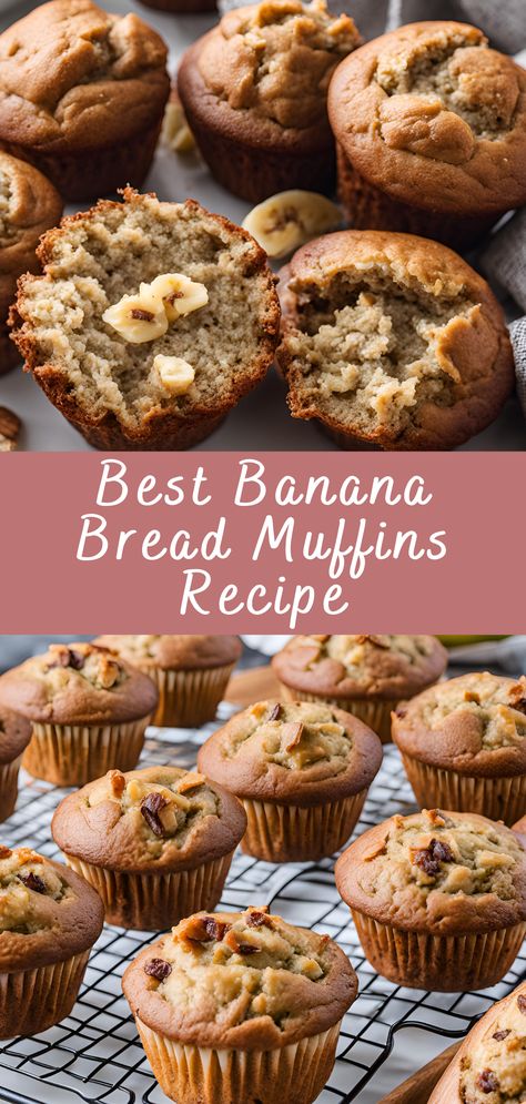 Best Banana Bread Muffins Recipe | Cheff Recipes Banana Bread Muffins Easy 2 Bananas, Moist Banana Bread Muffins Easy, Banana Muffins With One Banana, Best Banana Bread Muffins Recipe, Banana Muffins Without Butter, Nana Bread Muffins, Basic Banana Muffins, 2 Bananas Banana Bread Muffins, Best Banana Bread Muffins Moist