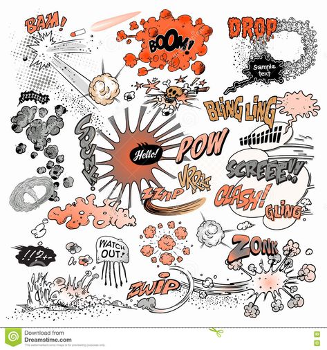 Comic Book Elements, Explosions, Words - Download From Over 63 Million High Quality Stock Photos, Images, Vectors. Sign up for FREE today. Image: 81649452 Belly Sport, Comic Book Illustration, Comic Book Template, Comic Bubble, Sketch Note, Comic Book Layout, Drawing Cartoon Faces, Comic Tutorial, Cartoon Style Drawing