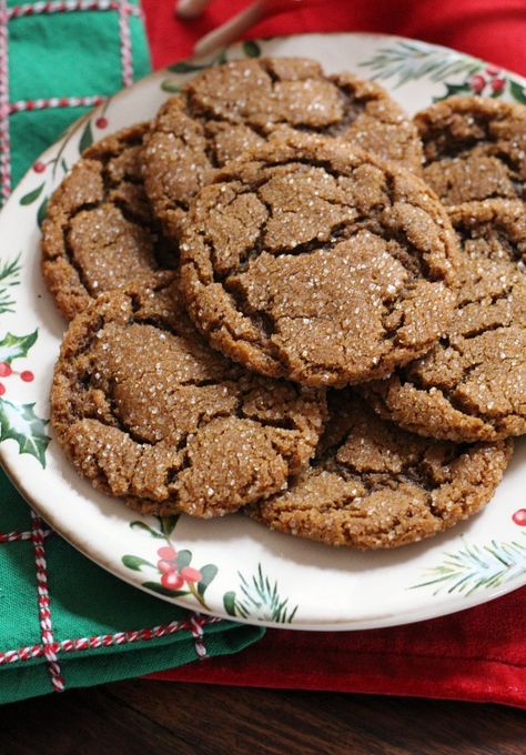 Cookies Recipes Healthy, Gingerdoodle Cookies, Chewy Molasses Cookies, Chewy Gingerbread Cookies, Baking Christmas, Ginger Molasses Cookies, Jam Cookies, Molasses Cookies, Gingerbread Cookie