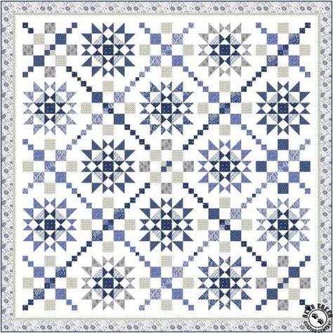 Isobel Blue Ridge Court Free Quilt Pattern 2 Color Quilts, Blue Quilt Patterns, Floral Quilts, Celtic Quilt, Vintage Quilts Patterns, Two Color Quilts, Blue Quilt, Quilt Shops, Fabric Stores