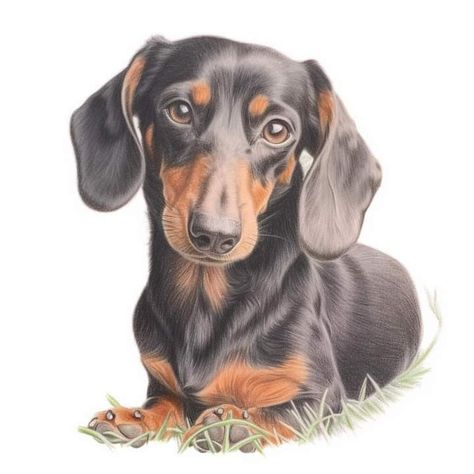 Sausage Dog Drawing Dachshund Art, Simple Dachshund Drawing, Daschund Drawing, Daschund Illustration, Sausage Dog Drawing, Dachshund Dog Drawing, Dachshund Sketch, Dachshund Portrait, Arte Dachshund