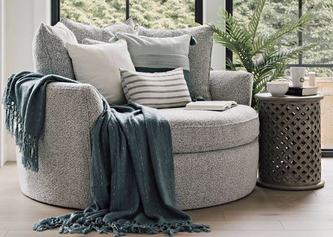 Oversized Accent Chair, Round Swivel Chair, Big Comfy Chair, Nest Chair, Circle Chair, Cuddle Chair, Oversized Chair Living Room, Living Room Redo, Swivel Chair Living Room