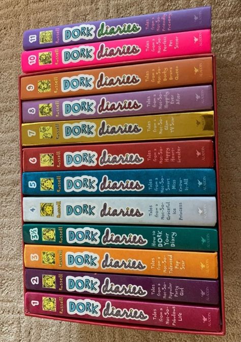 Dork Diaries Series, Dork Diaries Books, Dork Diaries, Nostalgia Aesthetic, Bargain Books, Diary Book, Childhood Books, Reading Journal, Book Bundles