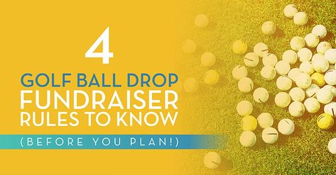 4 Golf Ball Drop Fundraiser Rules to Know (Before You Plan!) Golf Ball Drop Fundraiser, Sponsorship Levels, Fundraiser Raffle, Golf Fundraiser, Fundraising Games, Team Fundraiser, Fundraising Event, Nonprofit Fundraising, Ping Pong Balls